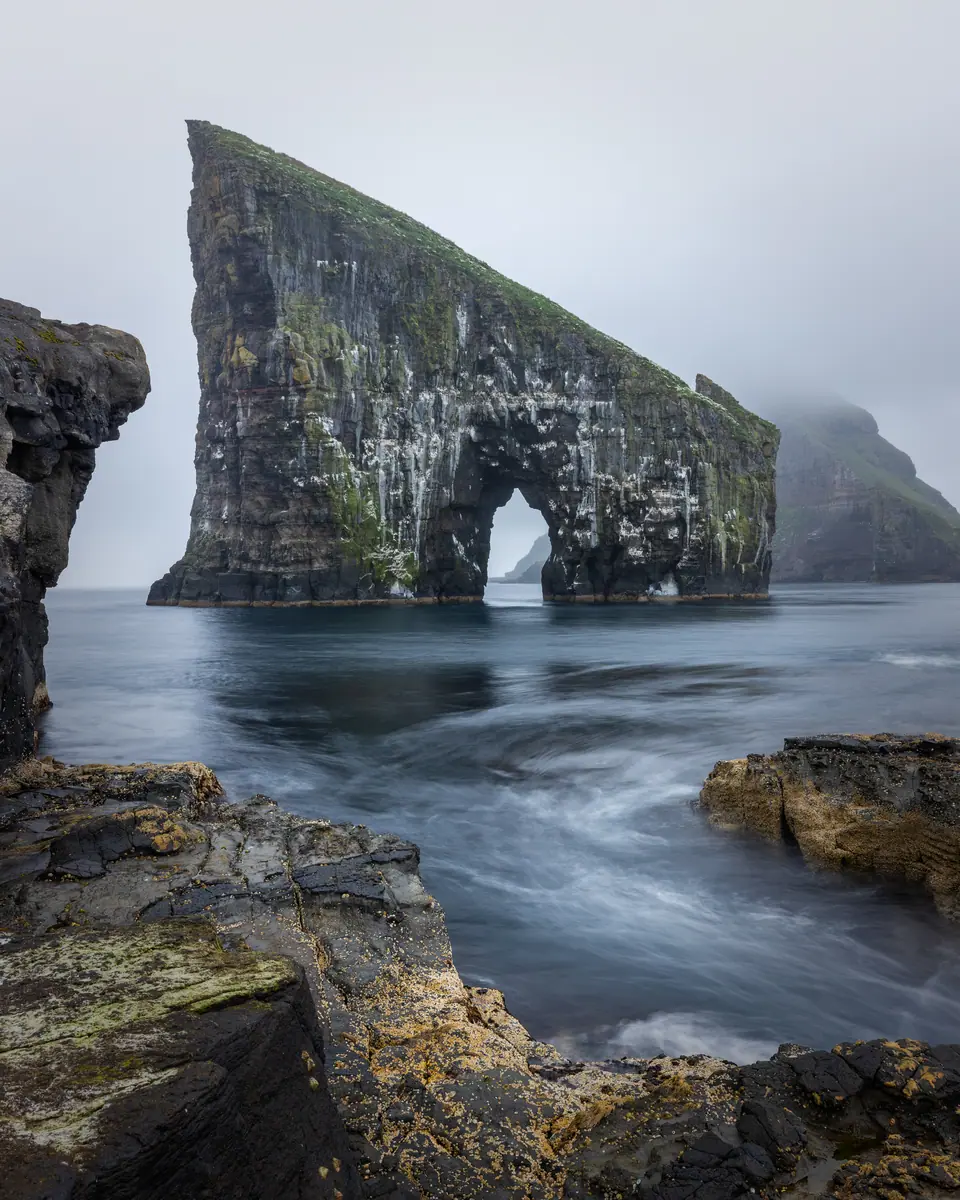 Sea arch in the Faroe Islands